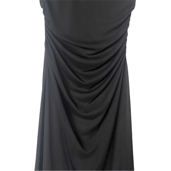 Ruby Rox Long Black Sleeveless Dress Tiered Cascade Hem Size Small - Picture 8 of 12